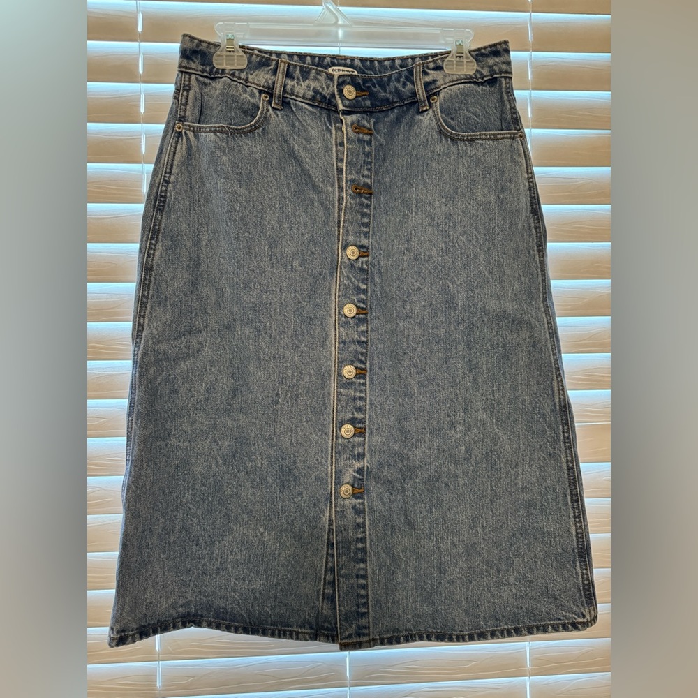 Old Navy Denim Button down Midi Skirt